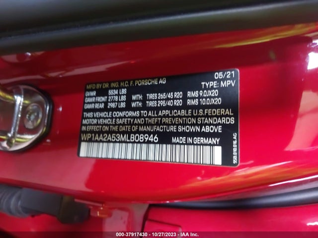 2021 PORSCHE MACAN WP1AA2A53MLB08946 Photo 8