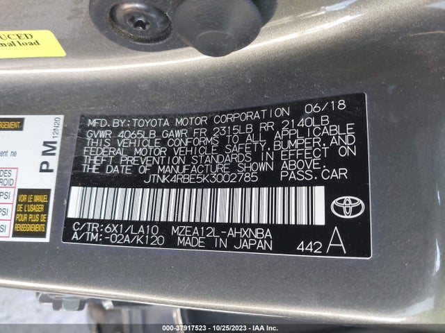 Toyota Corolla Hatchback Xse 2019 JTNK4RBE5K3002785 Image 9