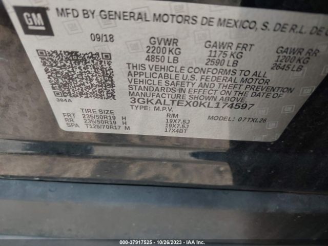 3GKALTEX0KL174597 GMC Terrain Sle
