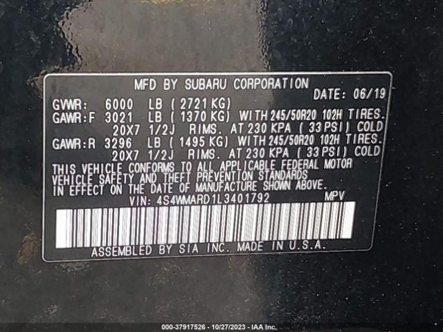 4S4WMARD1L3401792 Subaru Ascent Touring