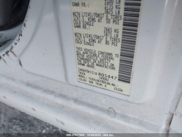 1N6BF0KY2LN805447 Nissan Nv Cargo Sv