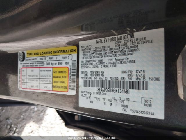3FA6P0SU8GR134681 Ford Fusion Energi Titanium