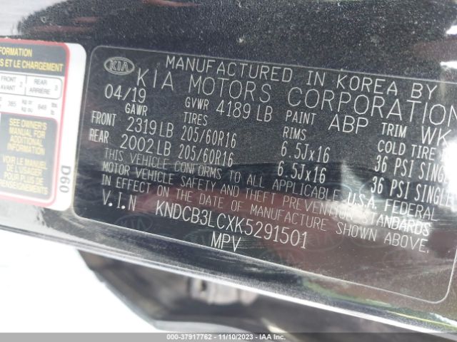 KNDCB3LCXK5291501 KIA NIRO LX