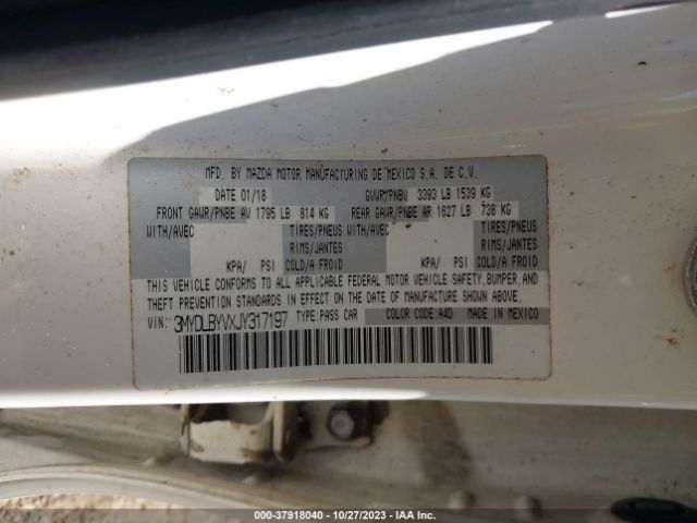 3MYDLBYVXJY317197 Toyota YARIS IA