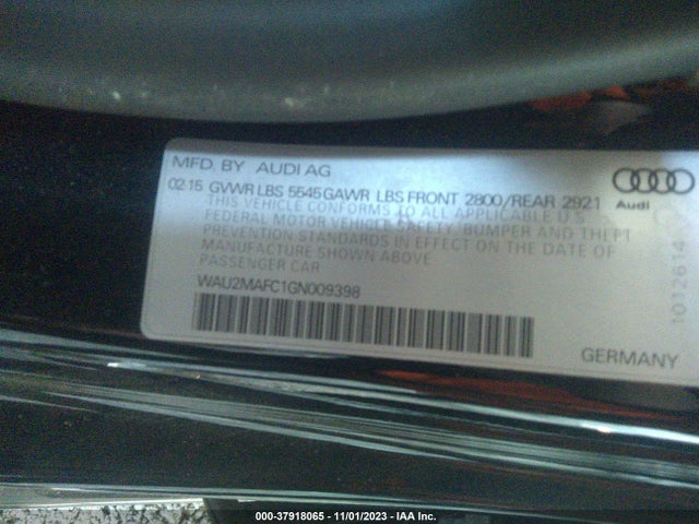 Audi A7 3.0 Tdi Premium Plus 2016 WAU2MAFC1GN009398 Image 9