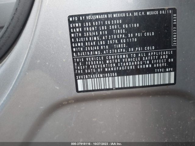 2019 VOLKSWAGEN TIGUAN 3VV2B7AX5KM165356 Photo 8