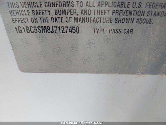 Chevrolet Cruze Ls Auto 2018 1G1BC5SM8J7127450 Image 9