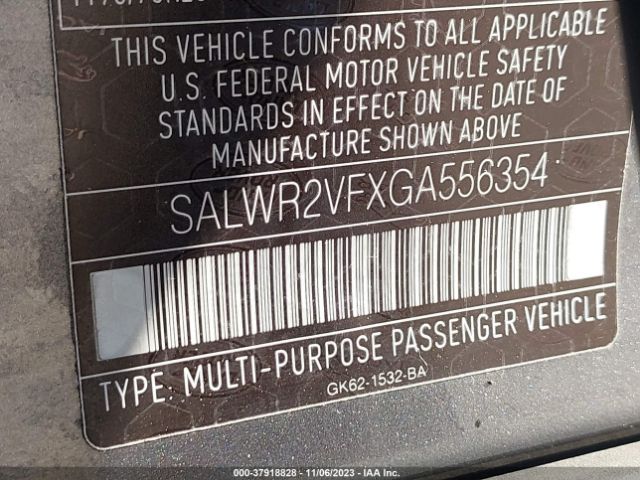 SALWR2VFXGA556354 Land Rover Range Rover Sport 3.0l V6 Supercharged Hse