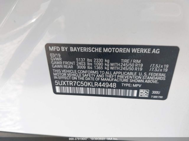 2019 BMW X3 5UXTR7C50KLR44948 Photo 8