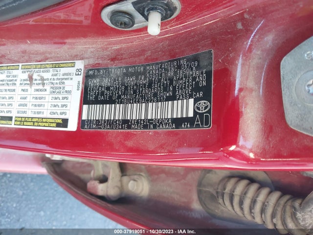 2010 TOYOTA COROLLA VIN: 2T1BU4EE9AC226117