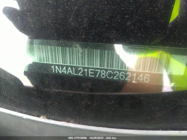 2008 NISSAN ALTIMA 2.5 SL VIN: 1N4AL21E78C262146