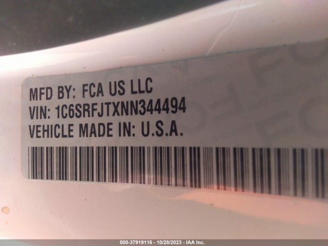 1C6SRFJTXNN344494 RAM 1500 Laramie
