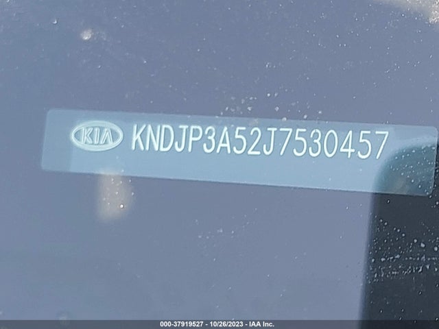 KIA SOUL + 2018 KNDJP3A52J7530457 Image 9