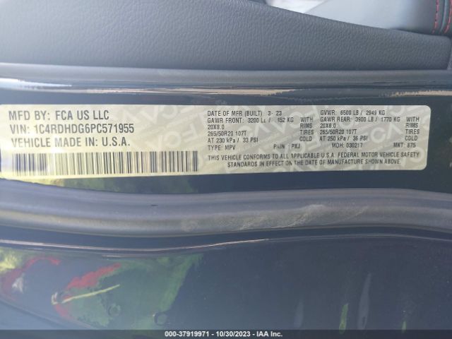 1C4RDHDG6PC571955 Dodge Durango Gt Plus
