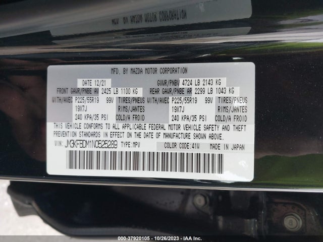 Mazda Cx-5 2.5 S Premium Package 2022 JM3KFBDM1N0525289 Image 9