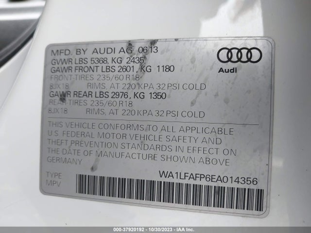 WA1LFAFP6EA014356 Audi Q5 Premium Plus