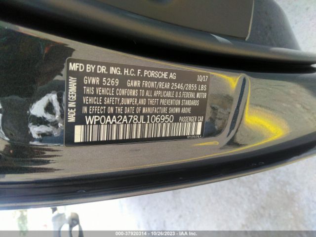 2018 PORSCHE PANAMERA WP0AA2A78JL106950 Photo 8