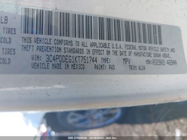 2019 DODGE JOURNEY 3C4PDDEG1KT751744 Photo 8