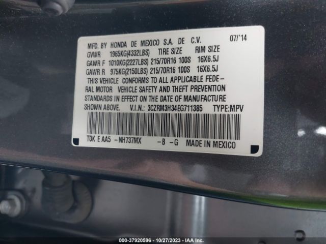 3CZRM3H34EG711385 Honda CR-V LX