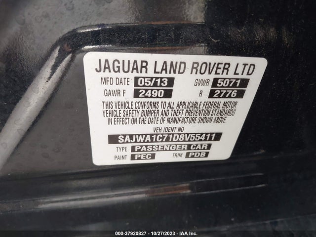 2013 JAGUAR XJ SAJWA1C71D8V55411 Photo 8