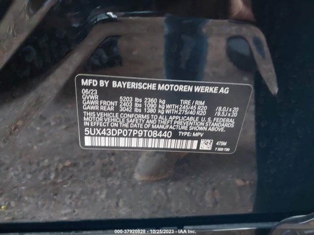 BMW X3 Sdrive30i 2023 аукцион фото