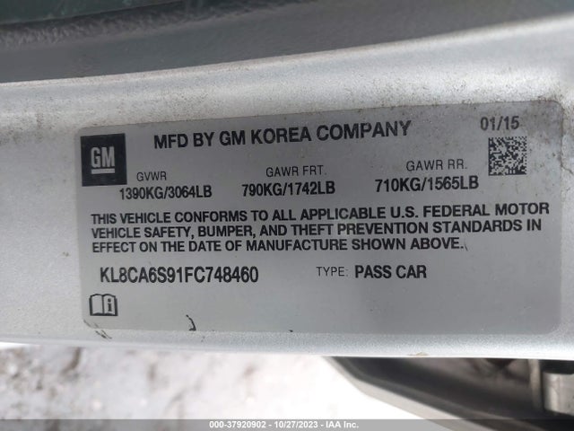 Chevrolet SPARK LS 2015 KL8CA6S91FC748460 Image 9