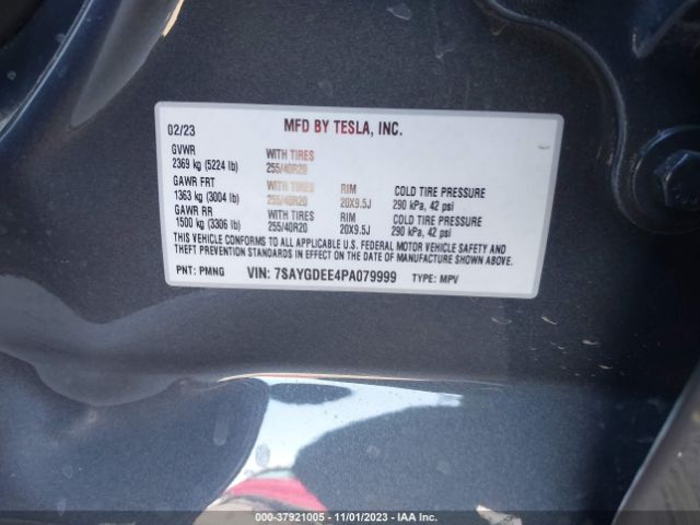2023 TESLA MODEL Y 7SAYGDEE4PA079999 Photo 8