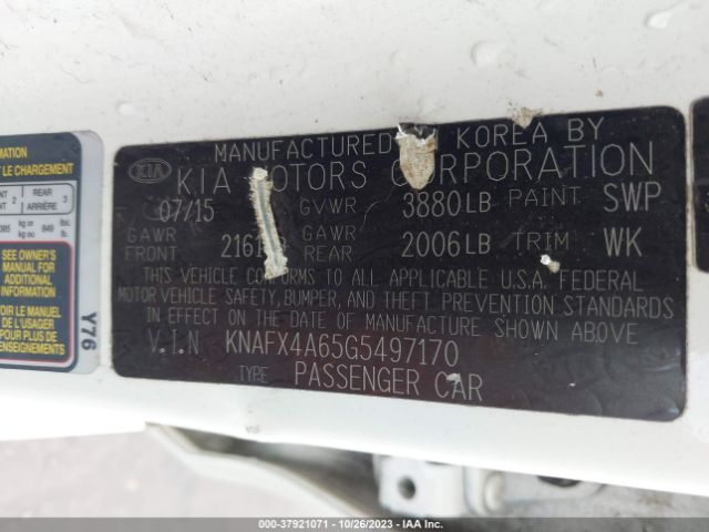 KNAFX4A65G5497170 KIA FORTE LX