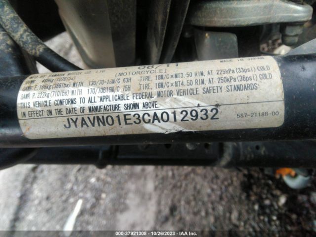 2012 YAMAHA XVS950 JYAVN01E3CA012932 Photo 9