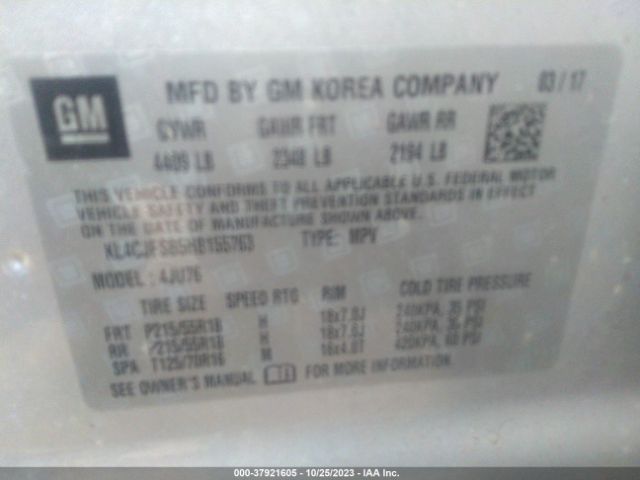 2017 BUICK ENCORE KL4CJFSB5HB155763 Photo 8