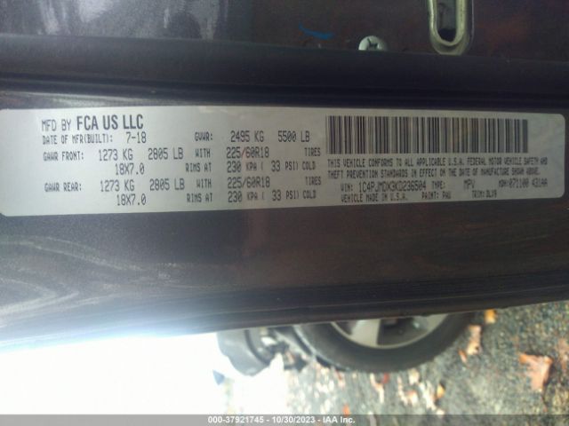 1C4PJMDX3KD236504 Jeep Cherokee Limited