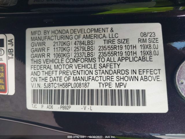 5J8TC1H58PL008187 Acura Rdx Technology Package