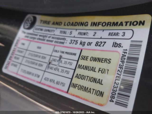 1FADP3F27EL233084 Ford FOCUS SE