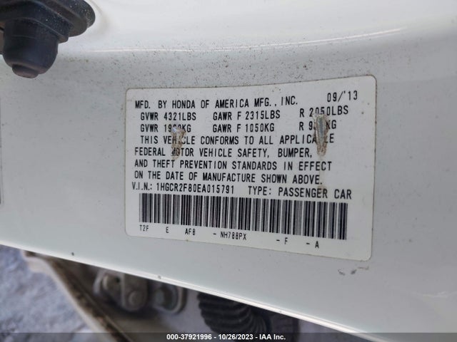 Honda Accord Ex-l 2014 1HGCR2F80EA015791 Image 9