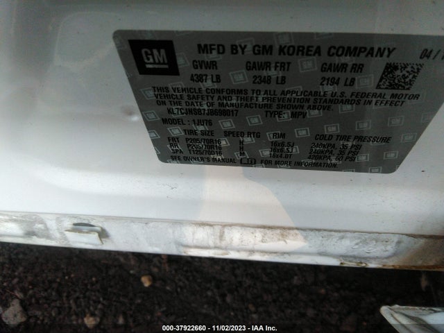 Chevrolet TRAX LS 2018 KL7CJNSB7JB698017 Image 9