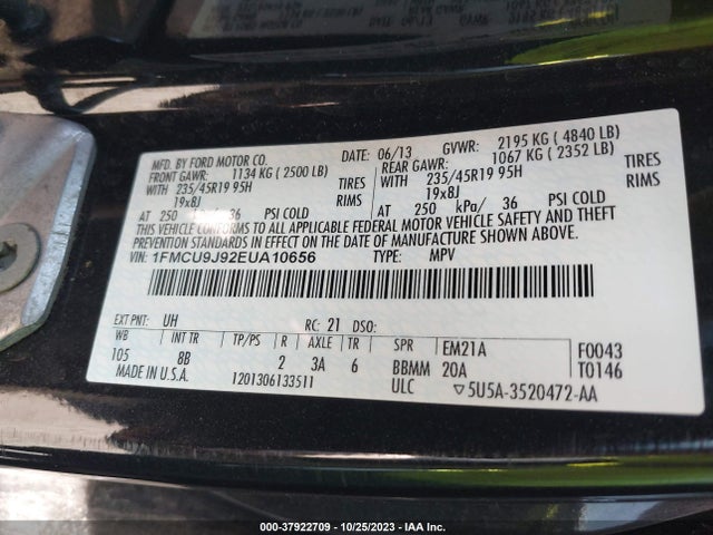 Ford Escape Titanium 2014 1FMCU9J92EUA10656 Image 9