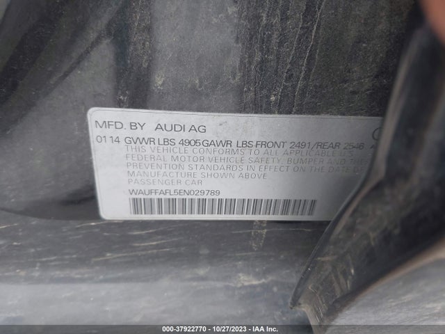 WAUFFAFL5EN029789 Audi A4 2.0t Premium