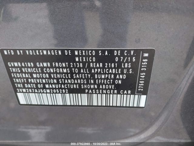 3VW267AJ5GM205292 Volkswagen Jetta 1.4t S