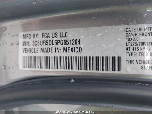 RAM 2500 Big Horn 2023 3C6UR5DL6PG651204 Image 9