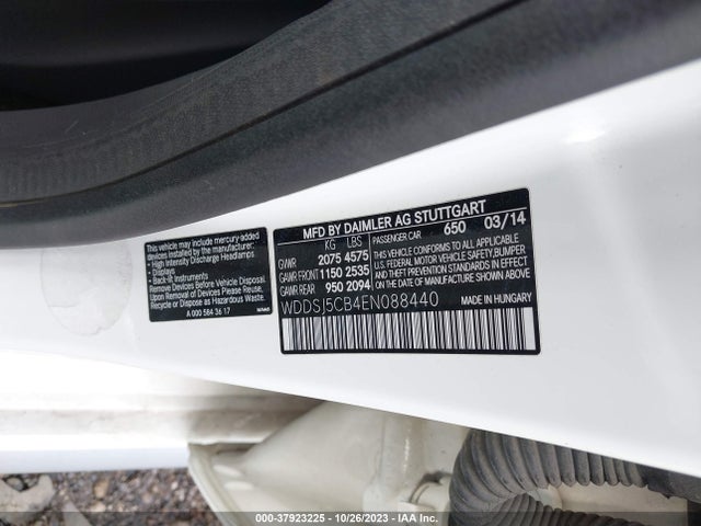 2014 MERCEDES-BENZ CLA-CLASS CLA 45 AMG VIN: WDDSJ5CB4EN088440