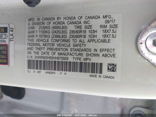 2HKRW2H55HH675505 Honda CR-V EX
