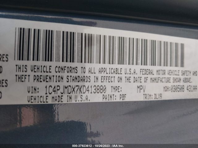 2019 JEEP CHEROKEE 1C4PJMDX7KD413880 Photo 8