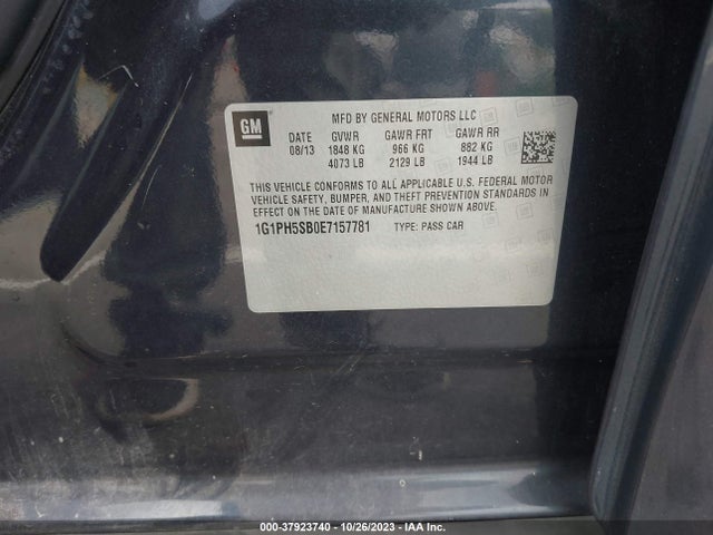 Chevrolet CRUZE ECO 2014 1G1PH5SB0E7157781 Image 9