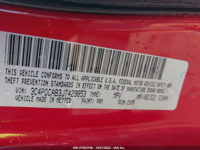 3C4PDCAB3JT429853 Dodge JOURNEY SE