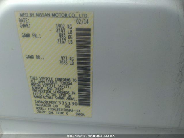1N4AZ0CP0EC335130 Nissan Leaf S/sv/sl