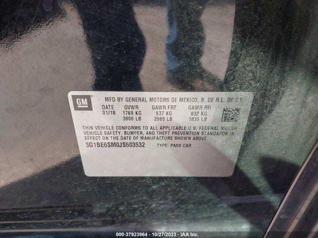 Chevrolet Cruze Lt Auto 2018 3G1BE6SM0JS603532 Image 9