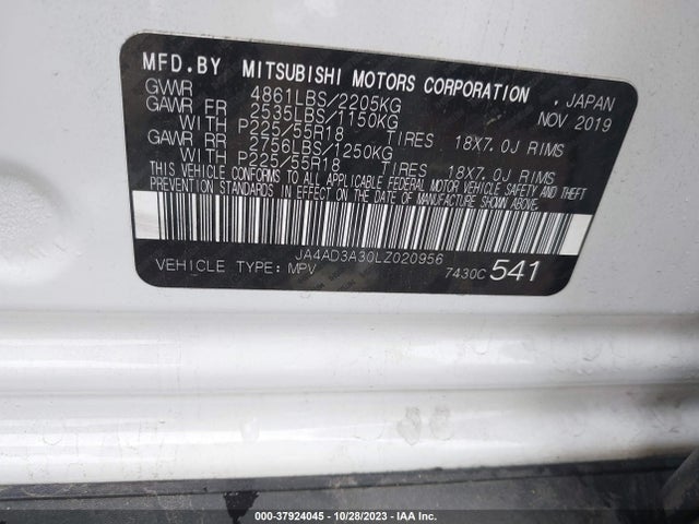 Mitsubishi Outlander Se 2.4 2020 JA4AD3A30LZ020956 Image 9