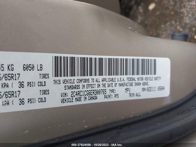 2C4RC1CG6ER300765 Chrysler Town & Country Touring-l