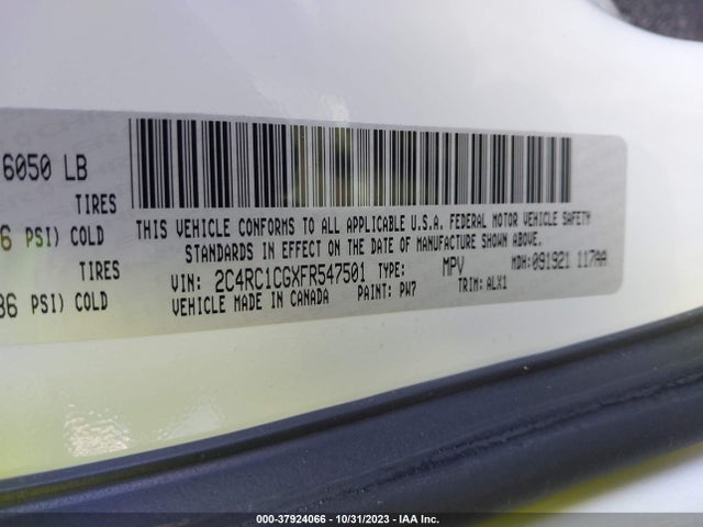 2C4RC1CGXFR547501 Chrysler Town & Country Touring-l