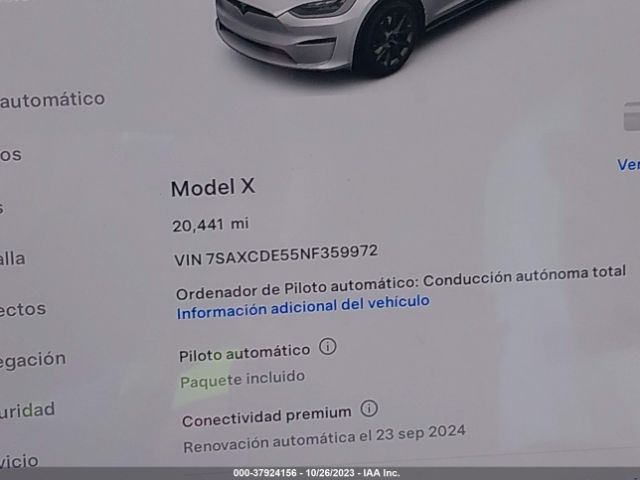 7SAXCDE55NF359972 Tesla MODEL X